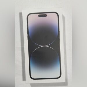 Empty iPhone box iPhone 14 Pro Max with stickers